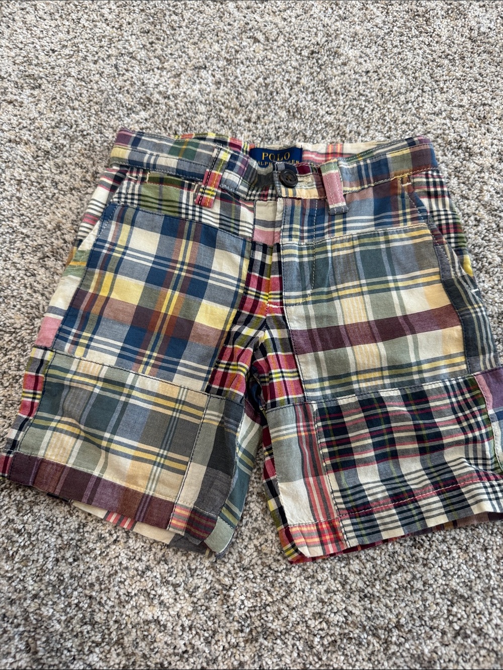 Polo by Ralph Lauren Multicolor Patchwork Plaid Cargo Shorts